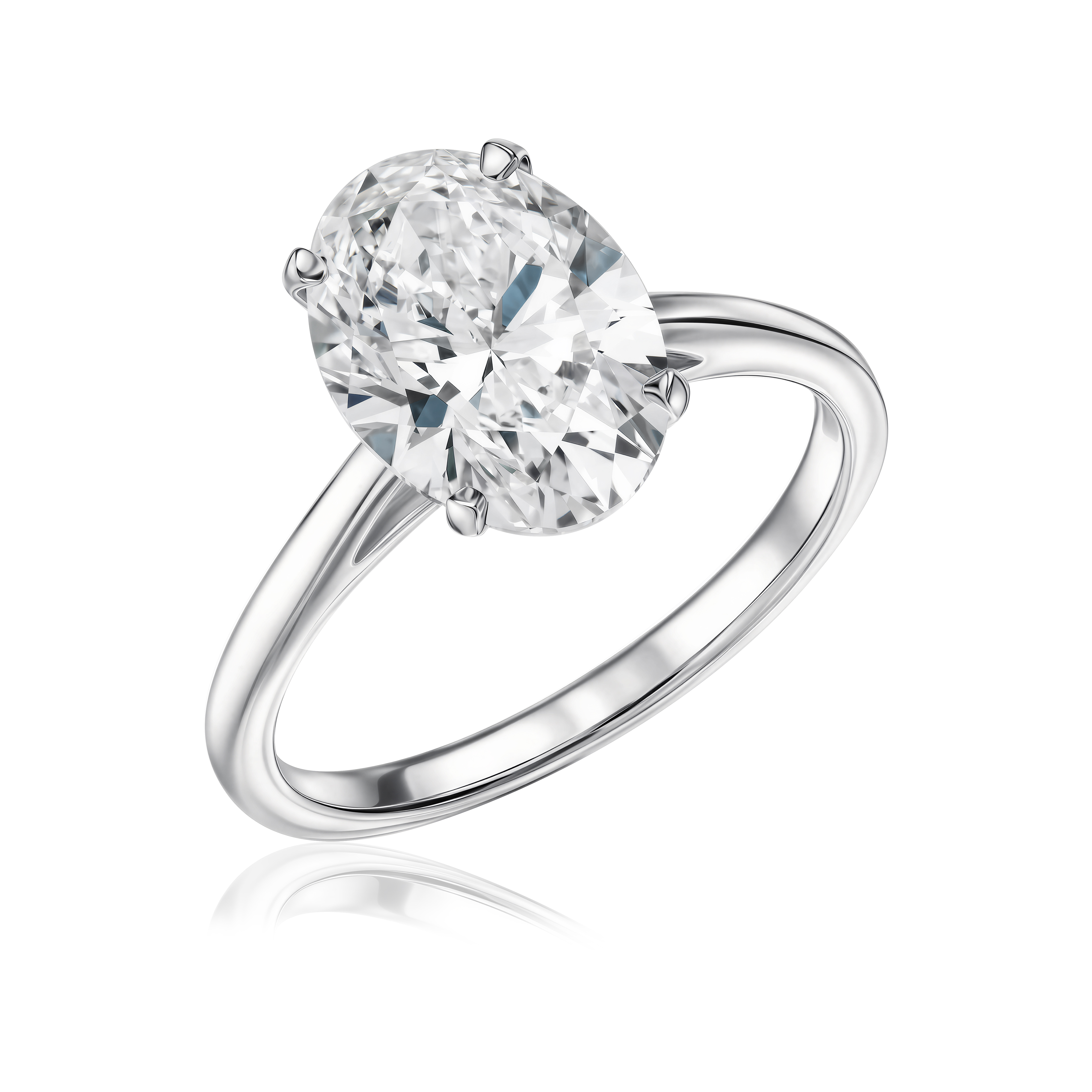 Solitaire Lab Diamond Ring Oval