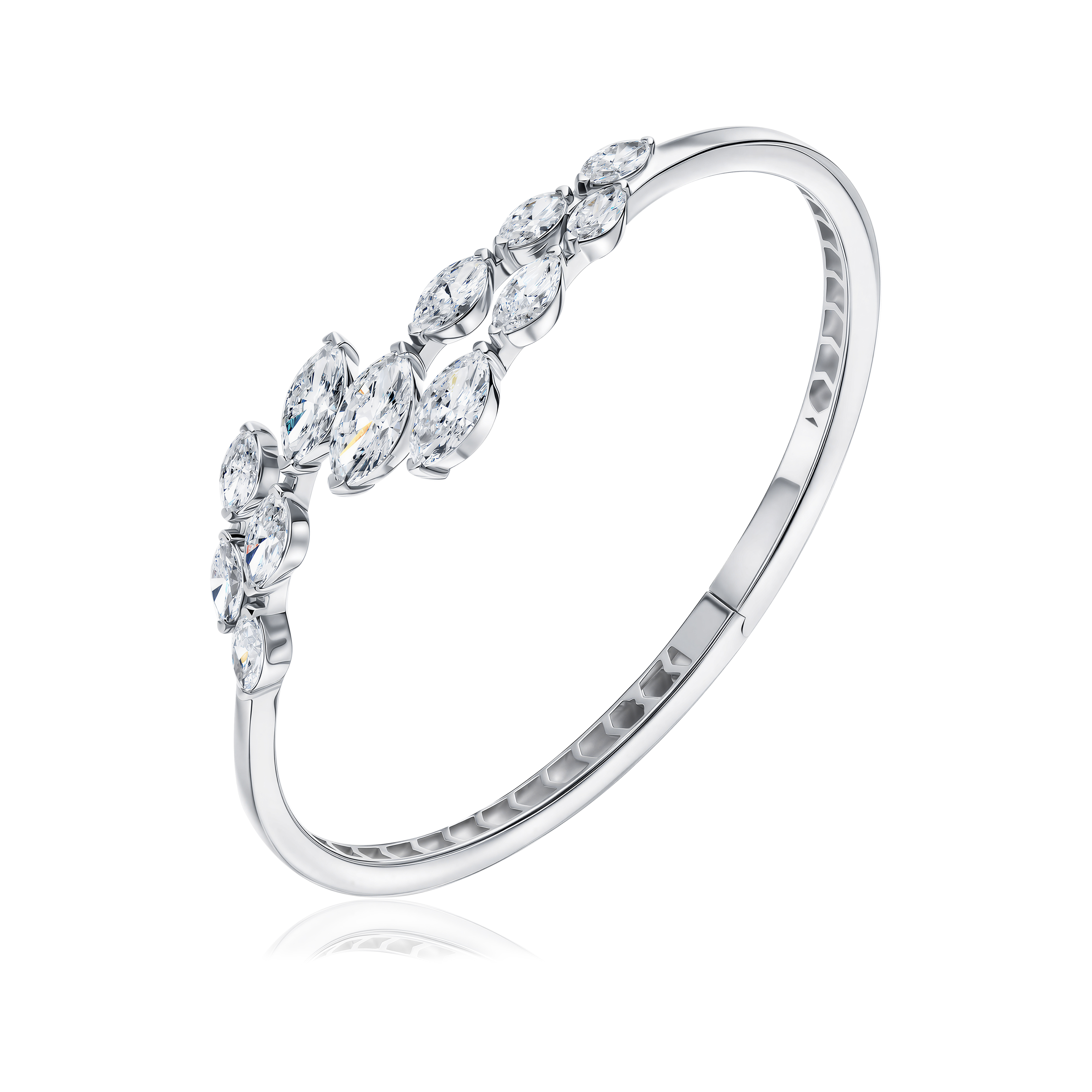 Pear Lab Grown Diamond Bangle