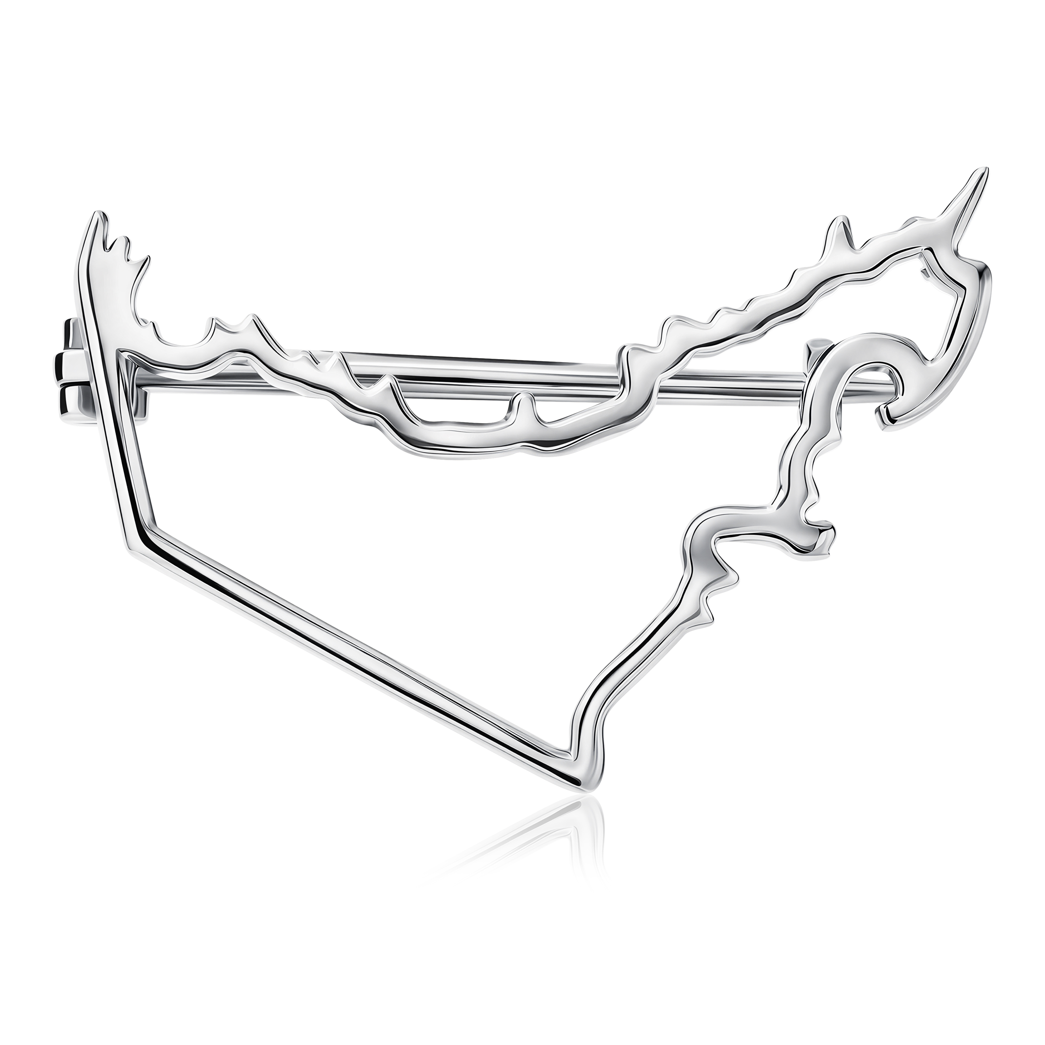 Plain Gold UAE Map Brooch