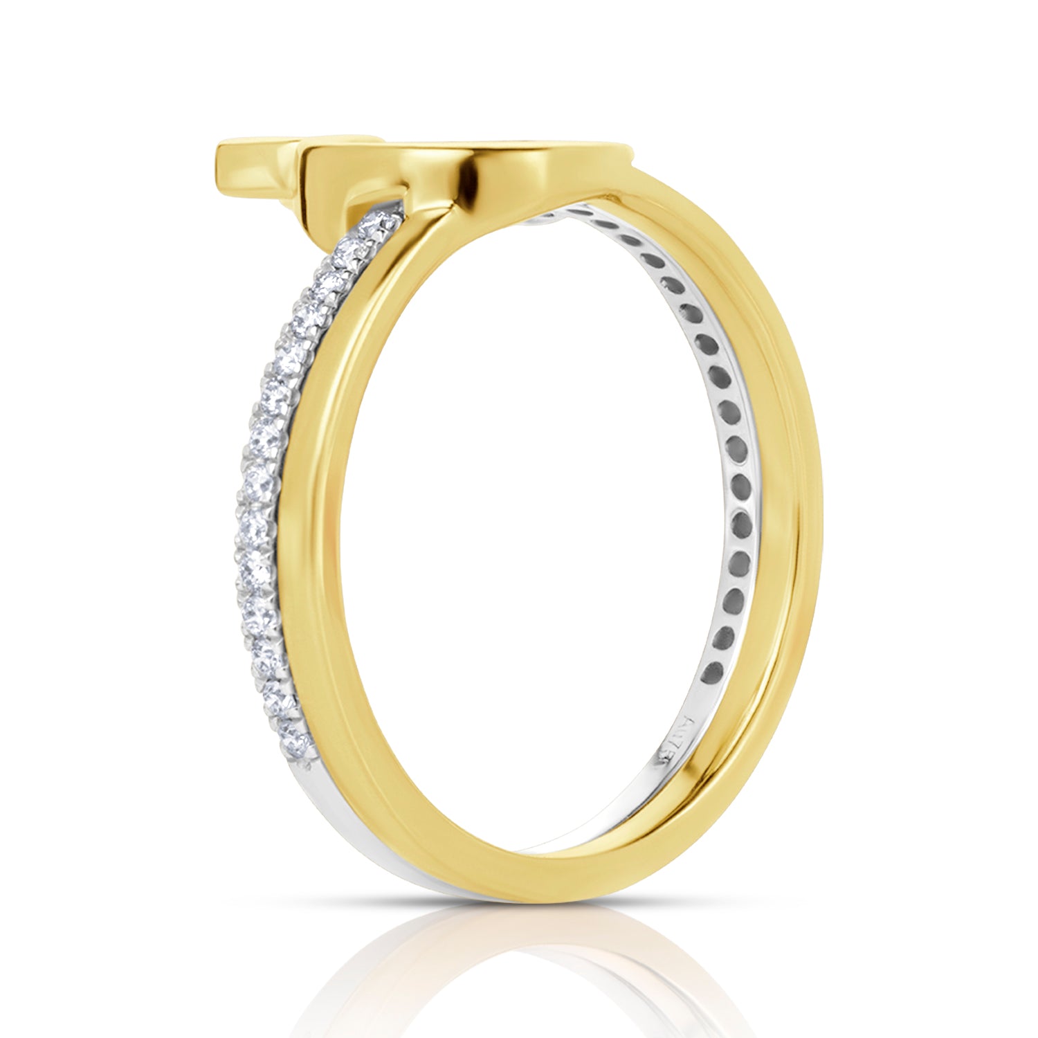 Two Letters Twins Lab Diamond Ring Two Letters Twins Lab Diamond Ring