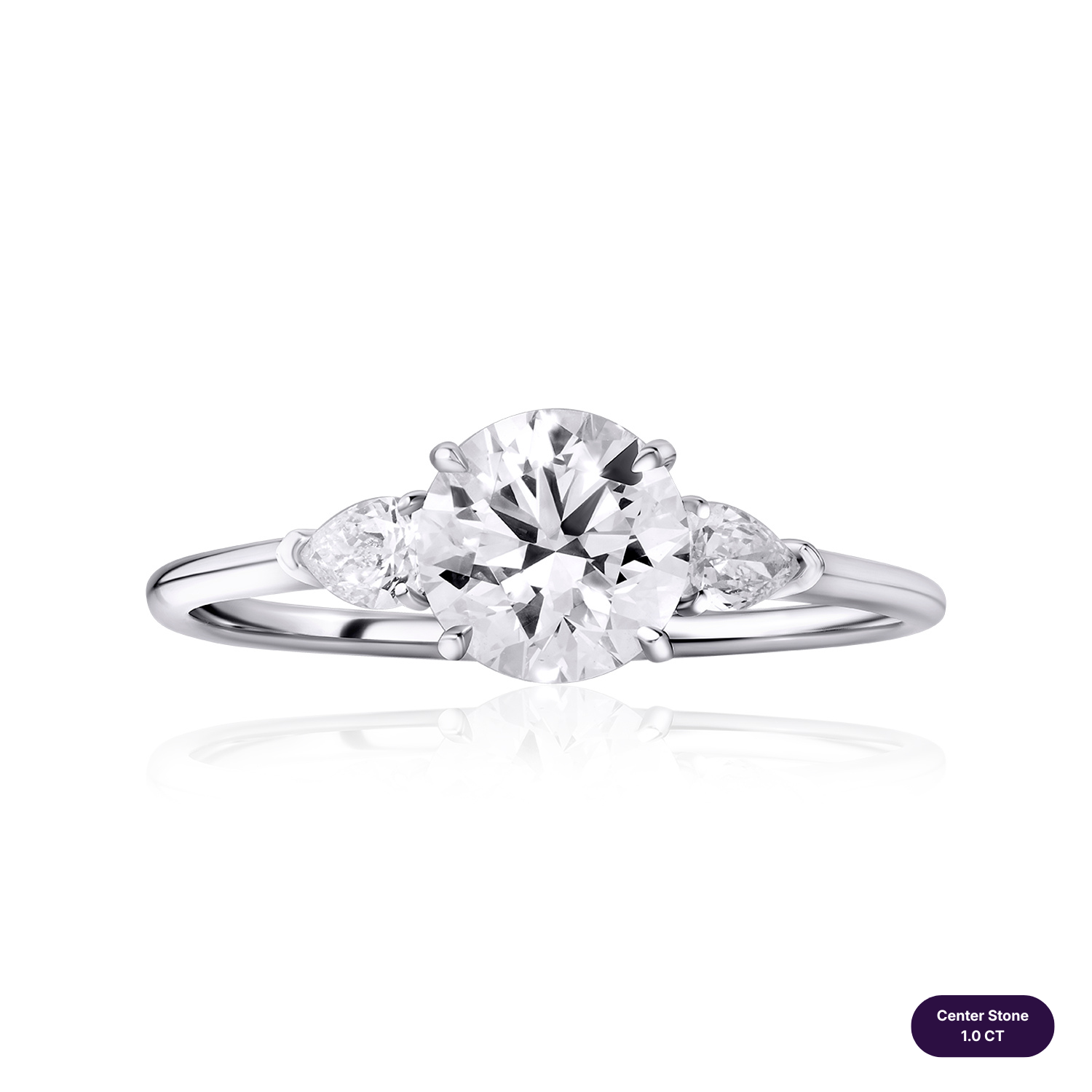 Three-Stones Lab Diamond Ring Round Three-Stones Lab Diamond Ring Round