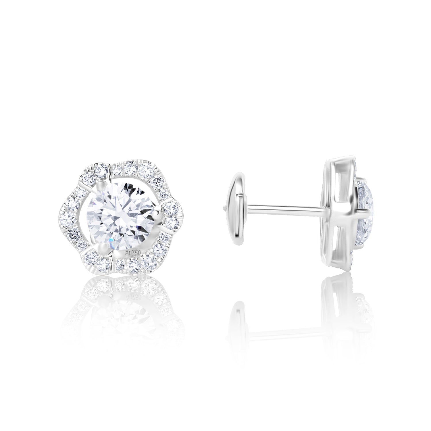 Special Stud Lab Diamond Earrings Round Special Stud Lab Diamond Earrings Round
