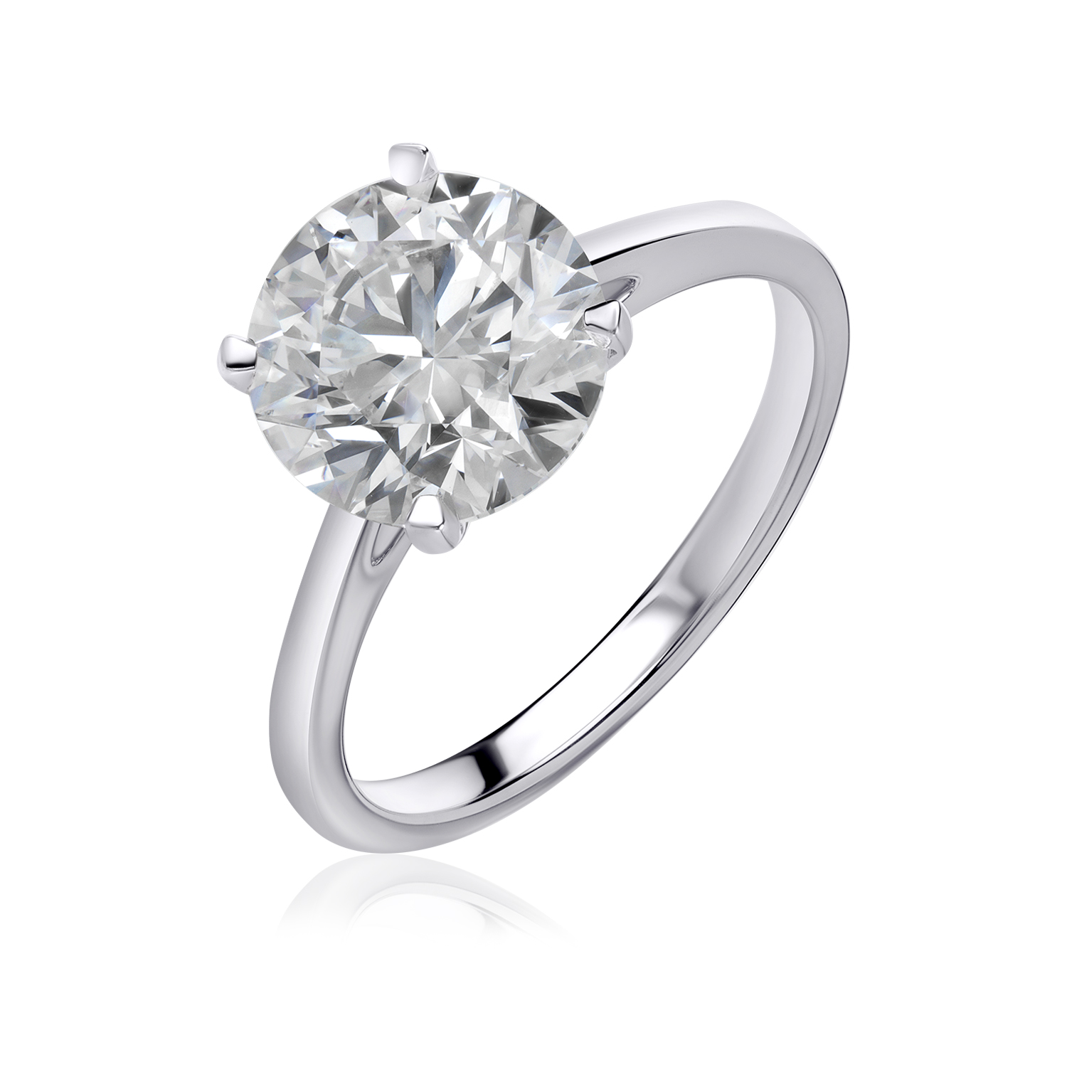Solitaire Lab Diamond Ring Round Solitaire Lab Diamond Ring Round