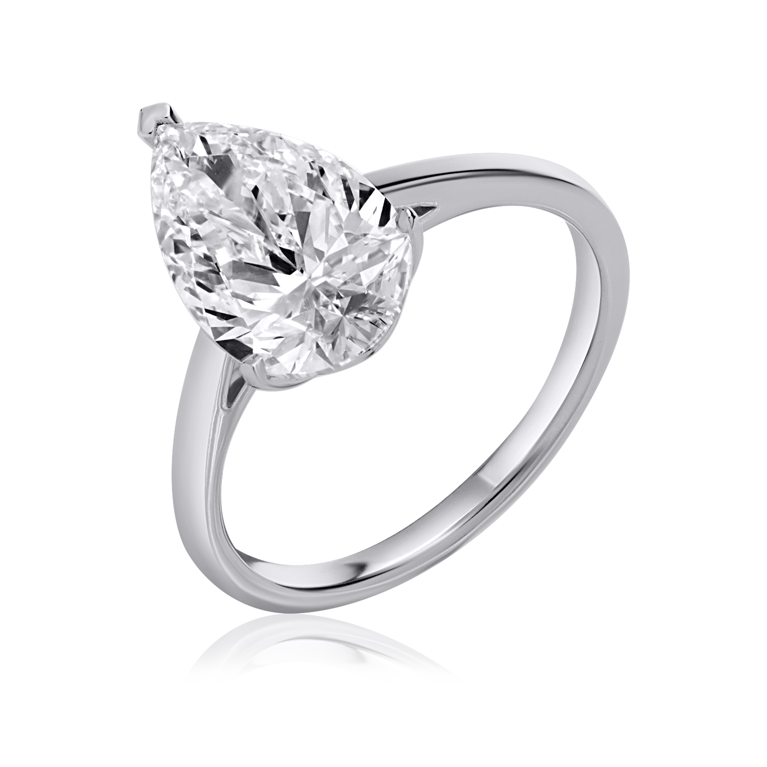 Solitaire Lab Diamond Ring Pear Solitaire Lab Diamond Ring Pear