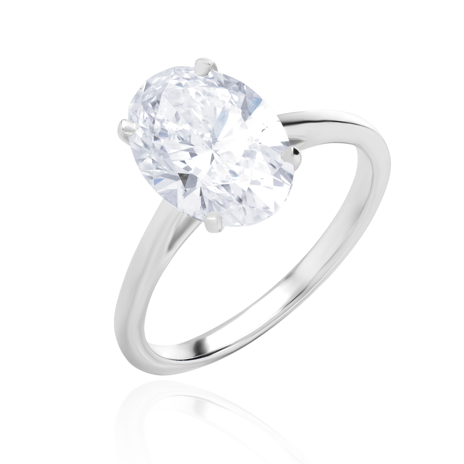 Solitaire Lab Diamond Ring Oval Solitaire Lab Diamond Ring Oval