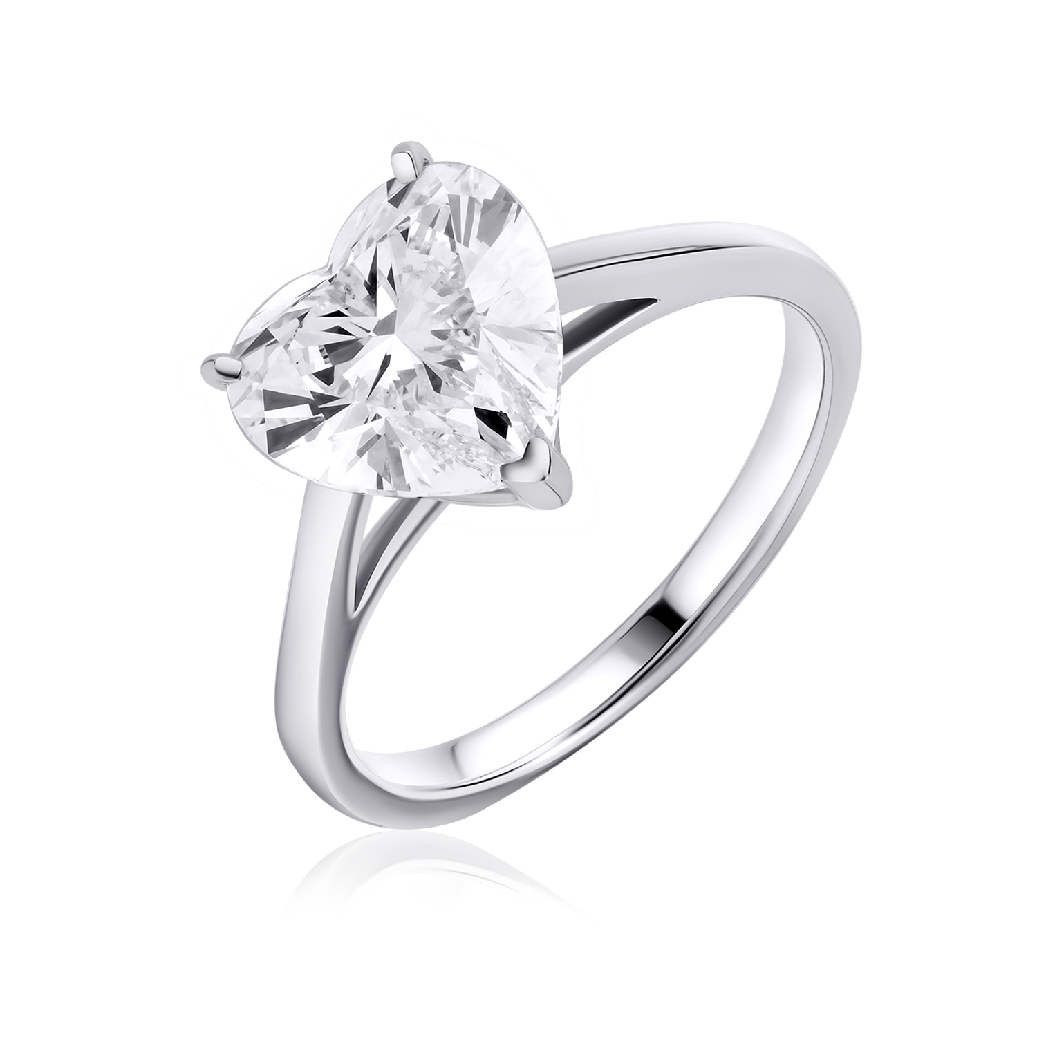 Solitaire Lab Diamond Ring Heart Solitaire Lab Diamond Ring Heart