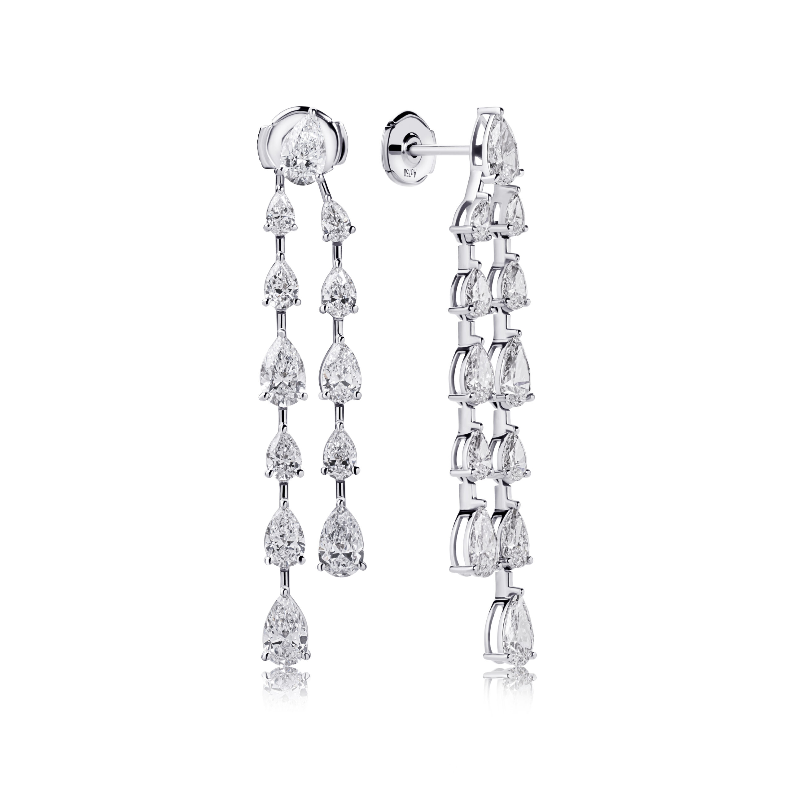 Stud Drop Lab Diamond Earrings Pear Stud Drop Lab Diamond Earrings Pear