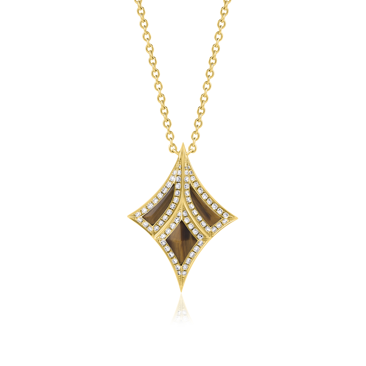 Damascus Sword Natural Diamond Necklace Damascus Sword Natural Diamond Necklace