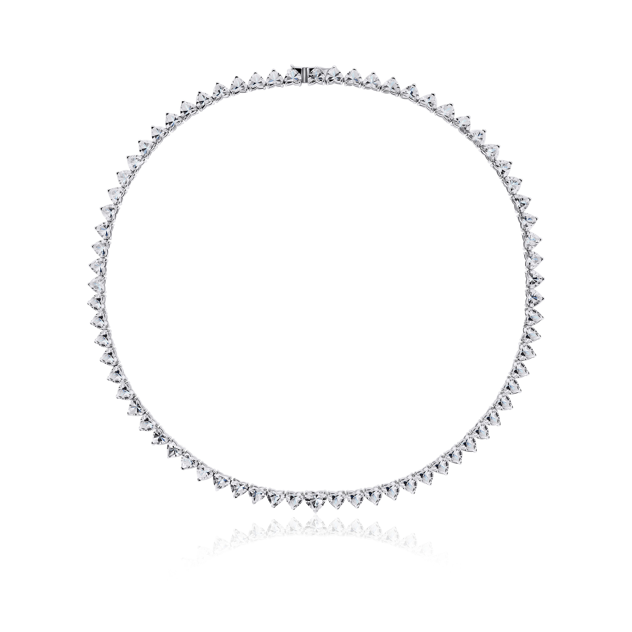 Tennis Lab Diamond Necklace Heart Without Space